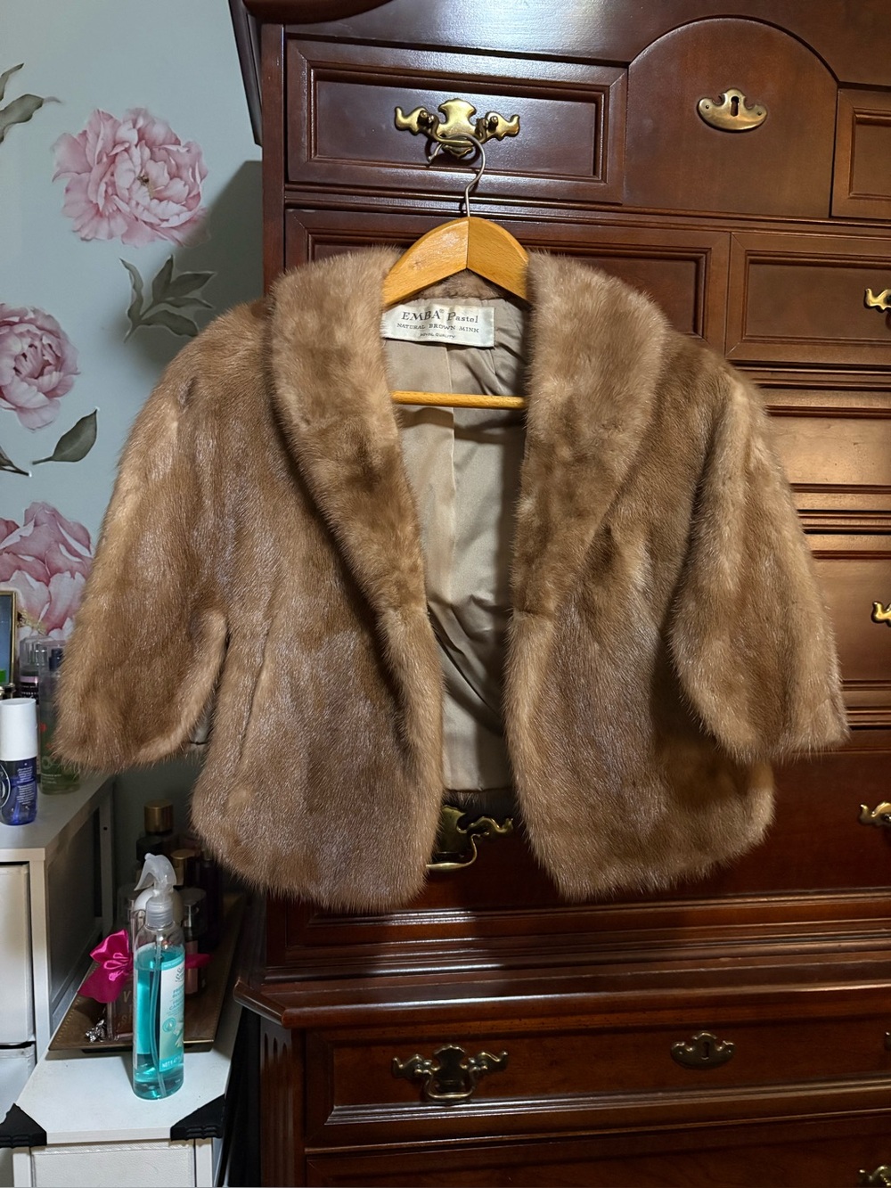 Women’s Real minx Fur Jacket - Classic Short Coat Vintage 1960’s